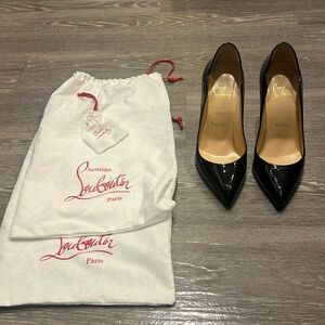 Christian Louboutin Hot Chick Black Patent 100mm 5.5